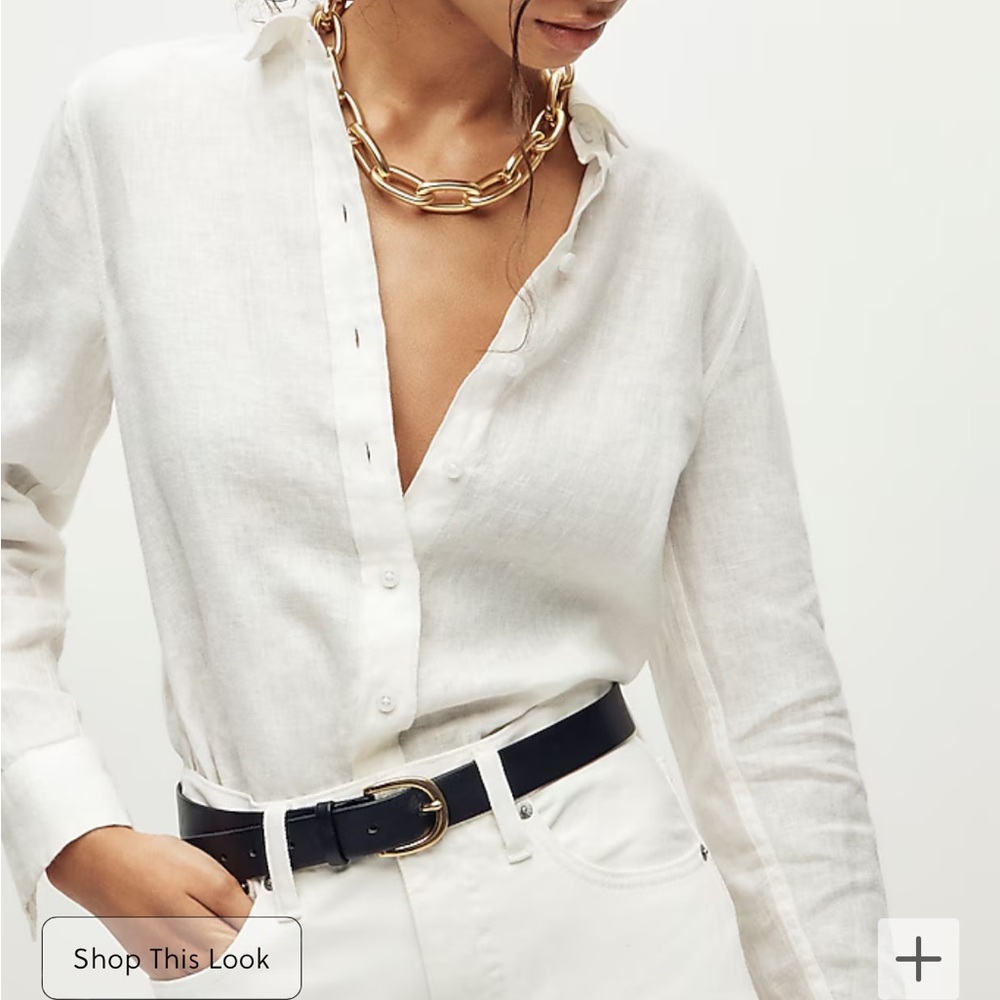 J. Crew Wren slim shirt in Baird McNutt Irish linen Size 2. NWOT